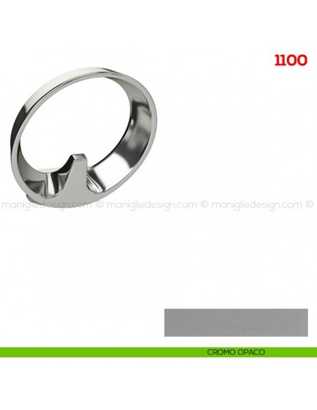 Appendiabiti a parete in metallo Mital 1100 cromo opaco