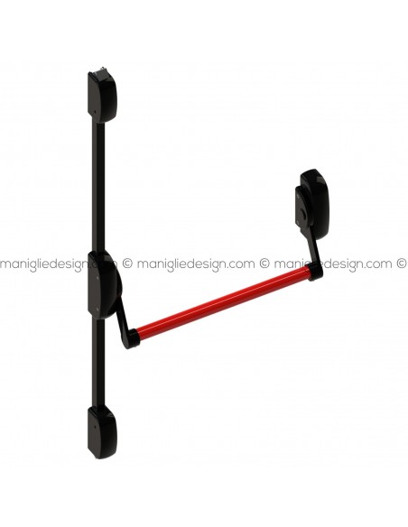 Maniglione antipanico a leva con kit aste e scrocchi alto basso Antipanic Modulo 400