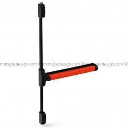 Maniglione antipanico push con kit aste e scrocchi alto basso Antipanic Modulo Push Bar 600