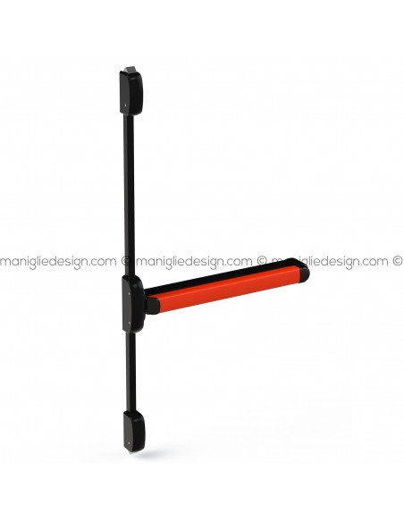 Maniglione antipanico push con kit aste e scrocchi alto basso Antipanic Modulo Push Bar 600