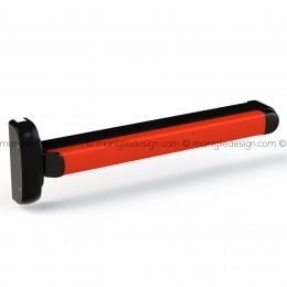 Maniglione antipanico push con kit aste e scrocchi alto basso Antipanic Modulo Push Bar 600 2
