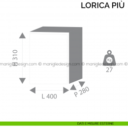 Cassaforte a muro Bordogna Lorica Più con chiave 6L/C 2