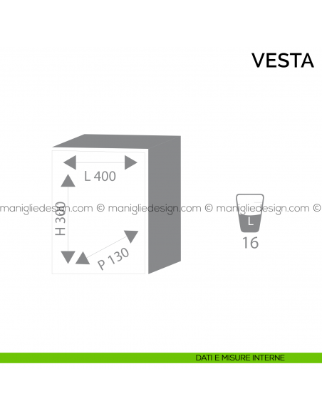Cassaforte con combinazione meccanica Bordogna Vesta 030/T dimensioni interne