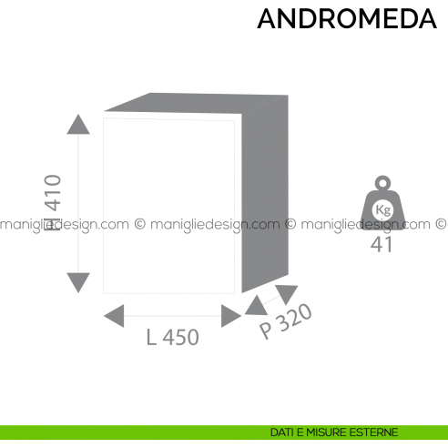 Cassaforte professionale Bordogna Andromeda 20/C con chiave dimensioni esterne