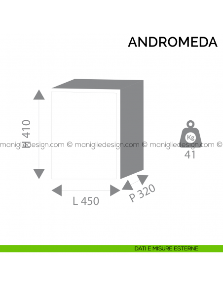 Cassaforte professionale Bordogna Andromeda 20/C con chiave dimensioni esterne