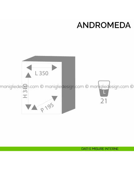 Cassaforte professionale Bordogna Andromeda 20/C con chiave dimensioni interne