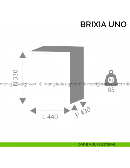 Cassaforte Bordogna Brixia Uno Size 1/E con combinazione elettronica dimensioni esterne