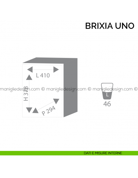 Cassaforte con combinazione elettronica Bordogna Brixia Uno Size 2/E dimensioni interne