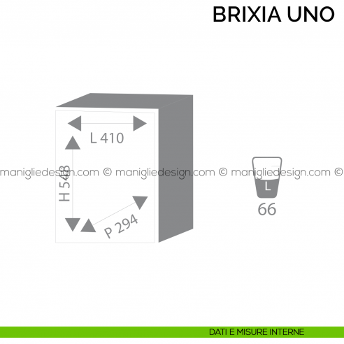 Cassaforte a mobile Bordogna Brixia Uno con combinazione elettronica Size 3/E dimensioni interne