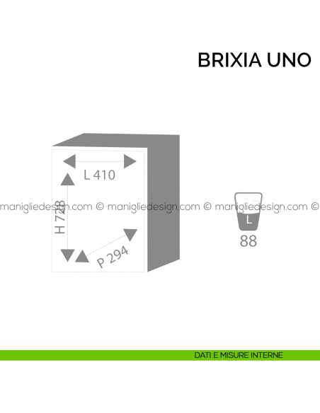 Cassaforte Bordogna Brixia Uno Size 4/E con combinazione elettronica a mobile dimensioni interne