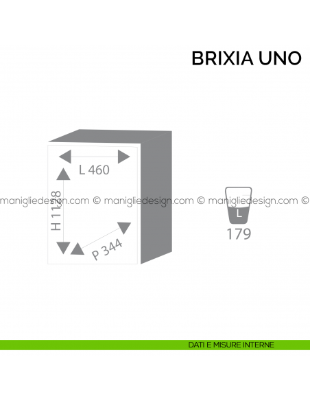 Cassaforte a mobile con combinazione elettronica Bordogna Brixia Uno Size 6/E dimensioni interne