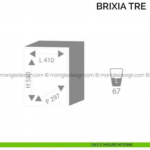 Cassaforte a mobile Bordogna Brixia Tre con combinazione elettronica Size 3/E dimensioni interne