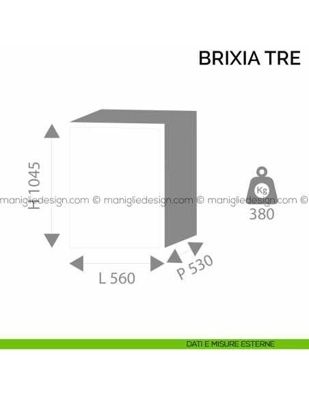 Cassaforte a mobile con combinazione elettronica Bordogna Brixia Tre Size 5/E dimensioni esterne
