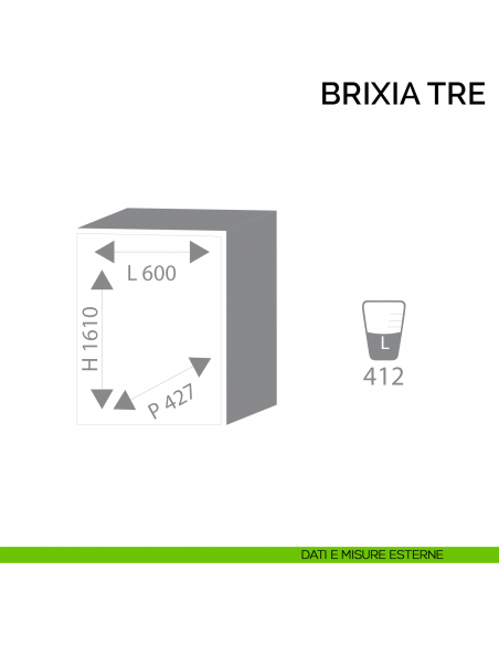 Cassaforte a mobile Bordogna Brixia Tre con combinazione elettronica Size 8/E dimensioni interne