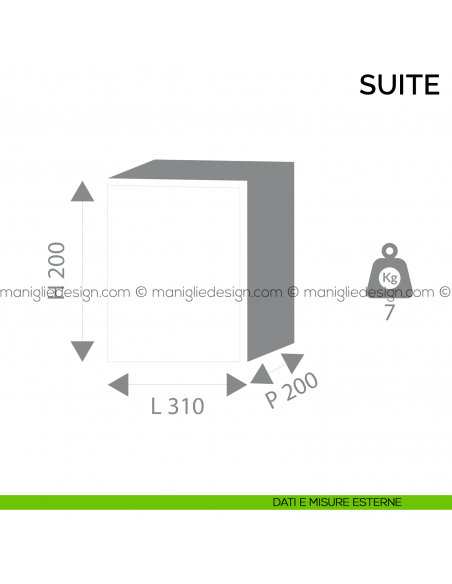 Cassaforte Bordogna Suite 2030/E per hotel con combinazione elettronica dimensioni esterne