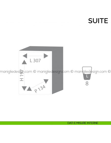 Cassaforte Bordogna Suite 2030/E per hotel con combinazione elettronica dimensioni interne