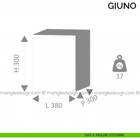 Cassaforte da appoggio Bordogna Giuno con combinazione elettronica 300/E dimensioni esterne