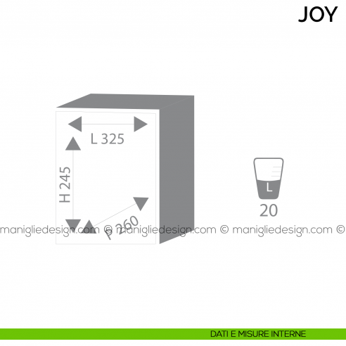 Cassaforte a mobile Bordogna Joy 020 con combinazione elettronica dimensioni interne