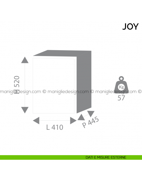 Cassaforte da appoggio Bordogna Joy 031 con combinazione elettronica dimensioni esterne