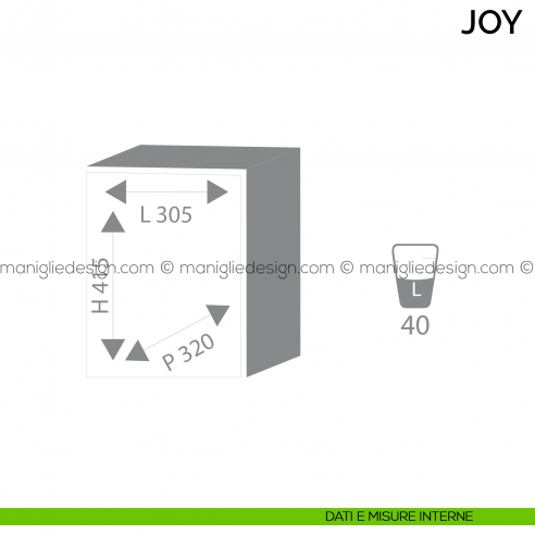 Cassaforte da appoggio Bordogna Joy 031 con combinazione elettronica dimensioni interne
