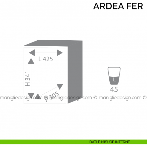 Cassaforte a mobile con feritoia Bordogna Ardea 750/E FER con combinazione elettronica dimensioni interne