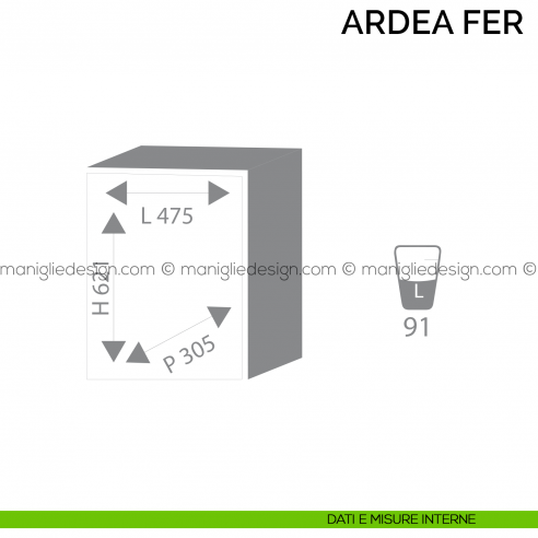 Cassaforte da appoggio con feritoia Bordogna Ardea Fer 790/E con combinazione elettronica dimensioni interne