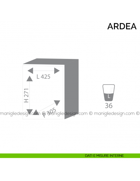 Cassaforte Bordogna Ardea 740/E con combinazione elettronica dimensioni interne