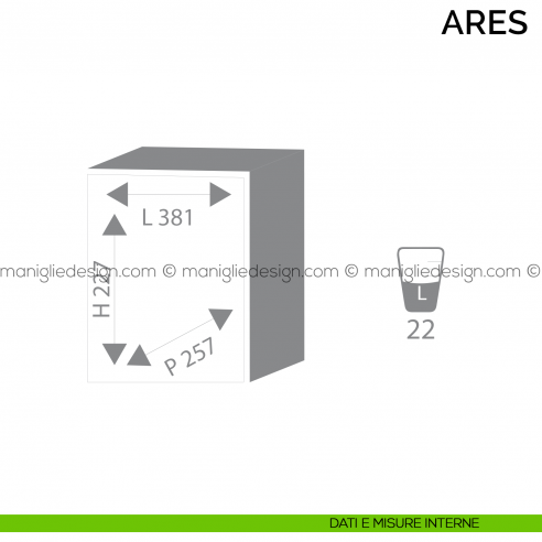 Cassaforte Bordogna Ares 640/C con chiave dimensioni interne