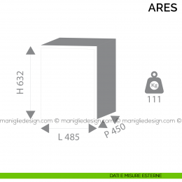 Cassaforte a mobile Bordogna Ares con chiave 690/C 2
