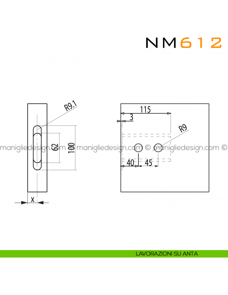 Nano Magnetic NM612 Comit lavorazioni su anta