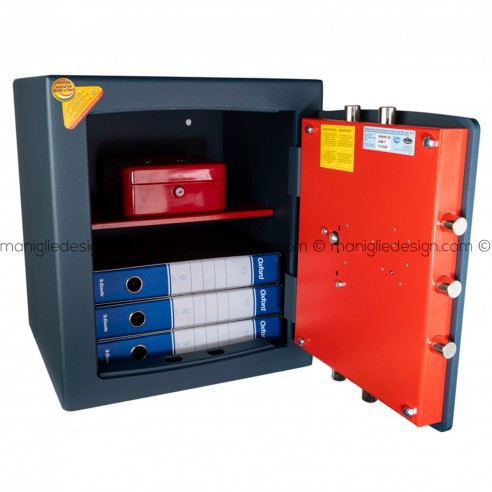 Cassaforte a mobile con chiave e combinazione Technomax Gold Moby Diplo GMD/7