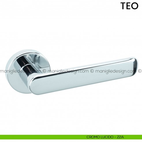 Maniglia per porta Teo Comit cromo lucido