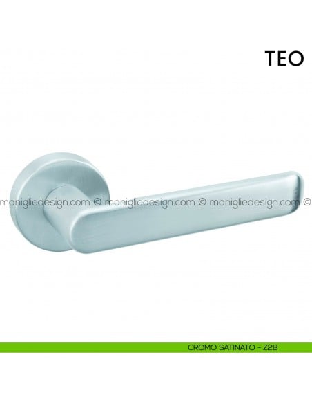 Maniglia per porta Teo Comit cromo satinato