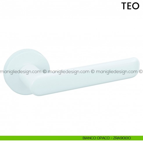 Maniglia per porta Teo Comit bianco opaco