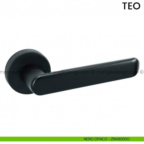 Maniglia per porta Teo Comit nero opaco