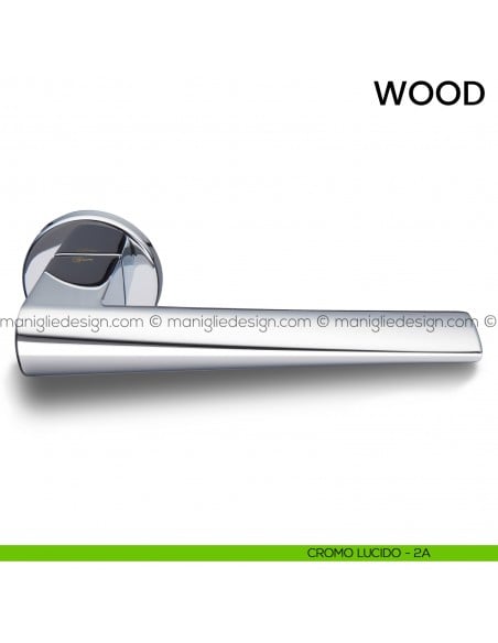 Maniglia per porta Wood Comit cromo lucido