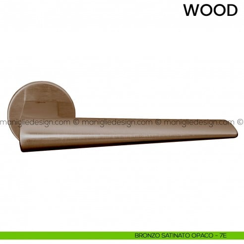 Maniglia per porta Wood Comit bronzo satinato opaco