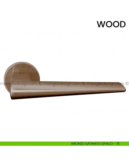 Maniglia per porta Wood Comit bronzo satinato opaco