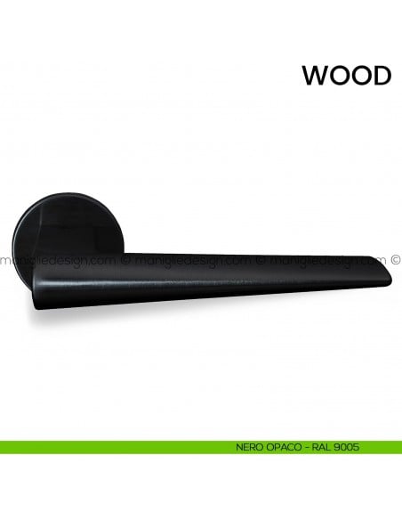Maniglia per porta Wood Comit nero opaco