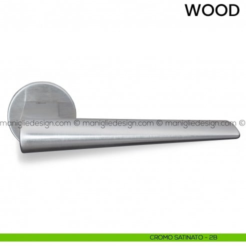 Maniglia per porta Wood Comit cromo satinato