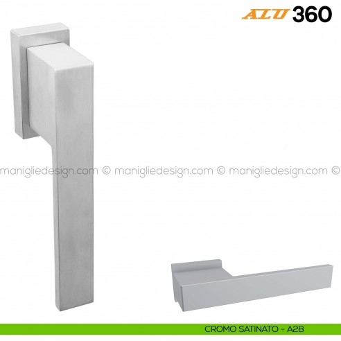 Maniglia per finestra martellina DK ALU 360 Comit cromo satinato