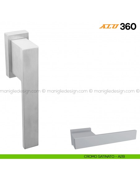 Maniglia per finestra martellina DK ALU 360 Comit cromo satinato