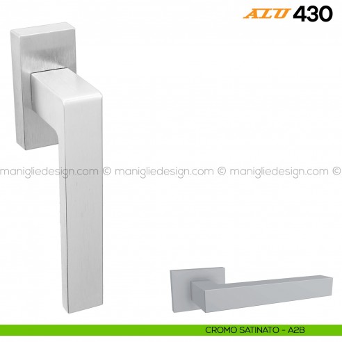 Maniglia per finestra martellina DK ALU 430 Comit cromo satinato