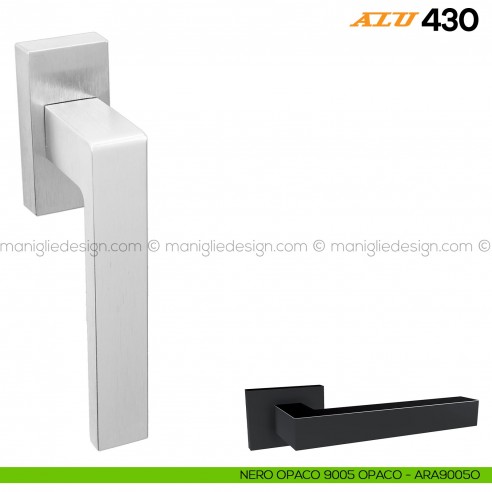 Maniglia per finestra martellina DK ALU 430 Comit nero opaco RAL 9005