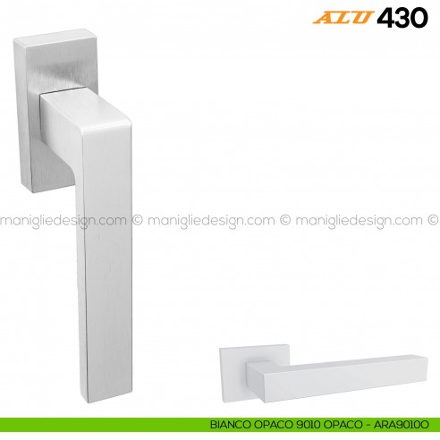 Maniglia per finestra martellina DK ALU 430 Comit bianco opaco RAL 9010