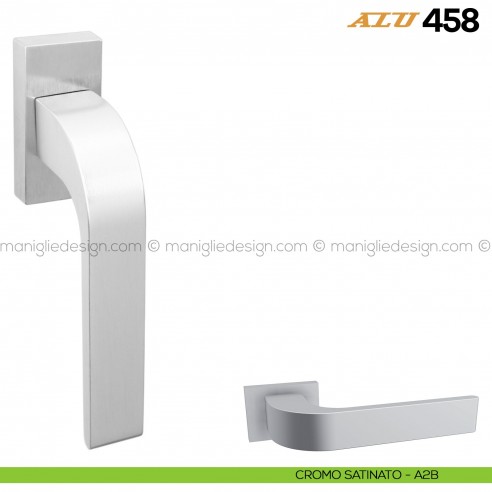 Maniglia per finestra martellina DK ALU 458 Comit cromo satinato