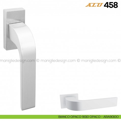 Maniglia per finestra martellina DK ALU 458 Comit bianco opaco