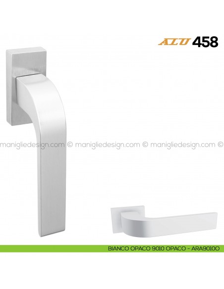 Maniglia per finestra martellina DK ALU 458 Comit bianco opaco
