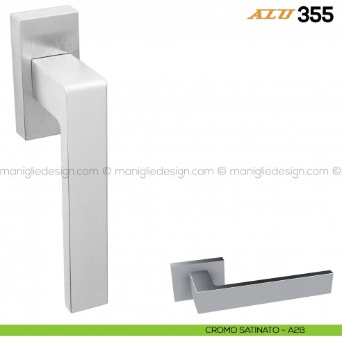 Maniglia per finestra martellina DK ALU 355 Comit cromo satinato