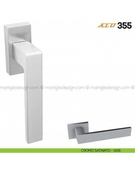 Maniglia per finestra martellina DK ALU 355 Comit cromo satinato